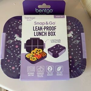 Bentgo Kids Purple Unicorn Snap & Go Lunch Box NWT